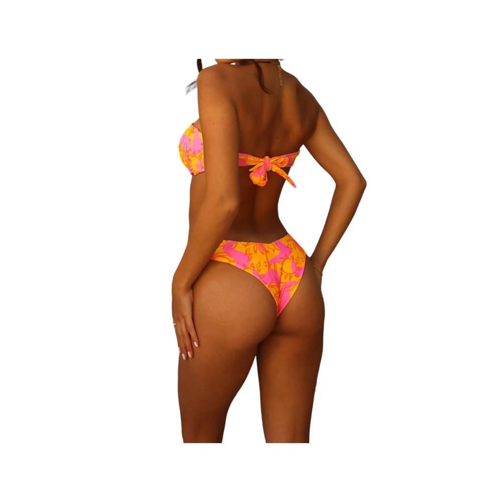 NEW KULANI KINIS women's strapless bandeau top in sangria swirl - Picture 3 of 3